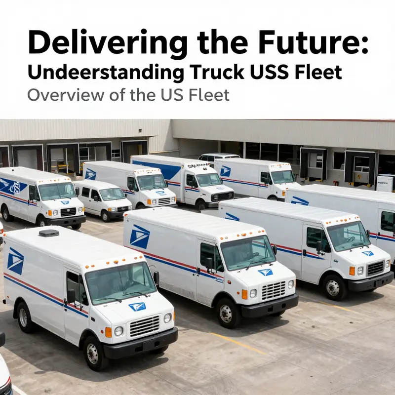 An overview of the diverse fleet at a USPS distribution center, showcasing operational readiness.