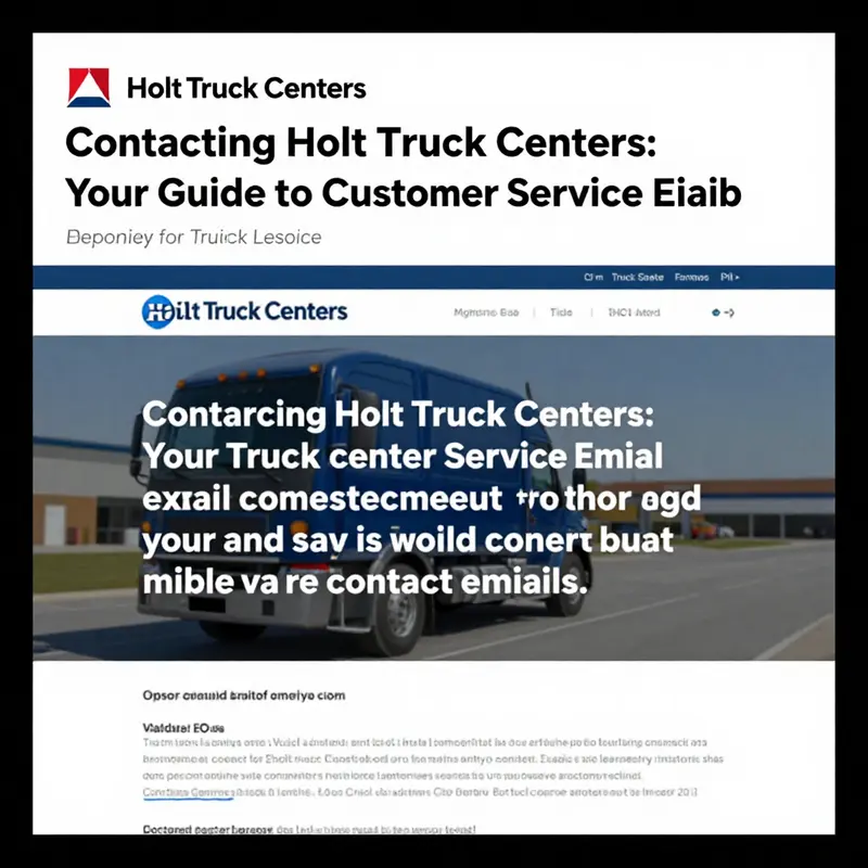 The standard email format used for contacting Holt Truck Centers.