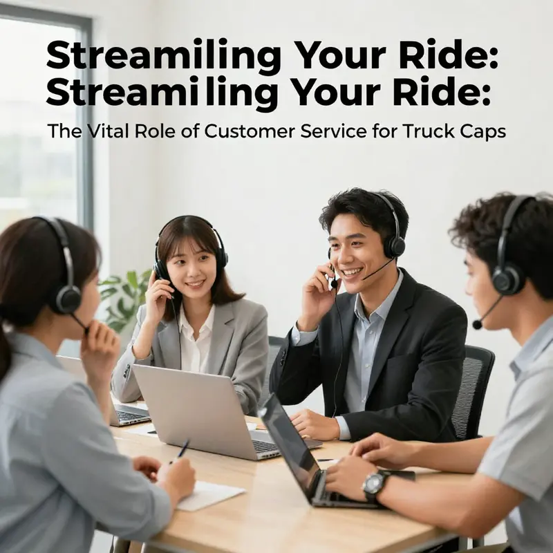 A truck driver emphasizing the importance of customer service when choosing truck caps.