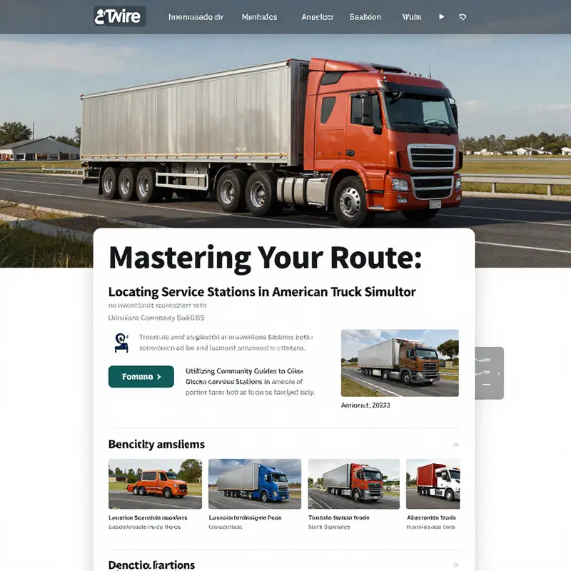 Major highways and routes are crucial for locating service stations in American Truck Simulator.