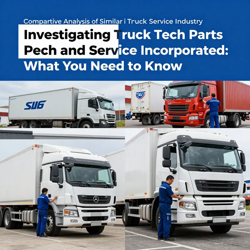 The sign of the Truck Tech Parts and Service shop, symbolizing the focus on its operational status.