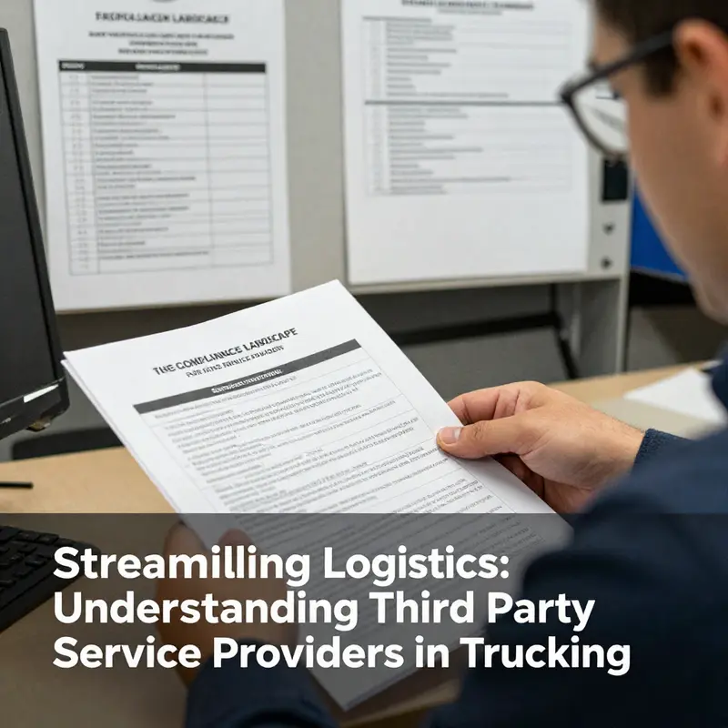 An overview of the logistics landscape where third-party service providers enhance trucking operations.