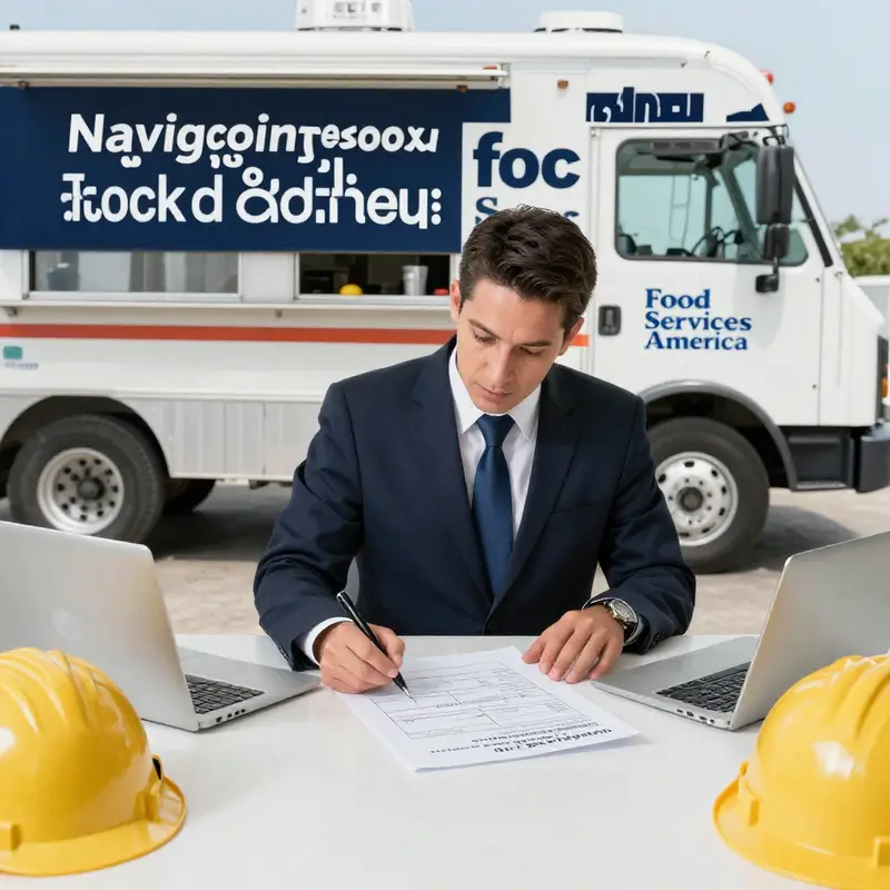 A detailed view of the process involved in ordering a food truck online.