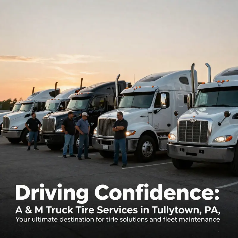 Group of truck drivers by a truck during sunset, symbolizing reliability and strong service partnership.
