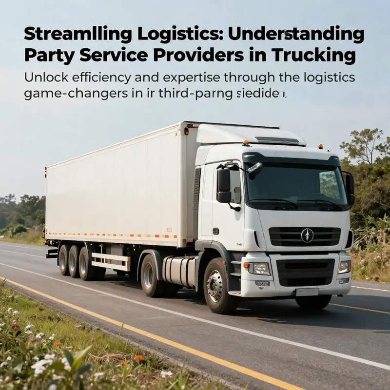 A vibrant image of a truck on the road, representing the significance of third-party service providers in trucking efficiency.