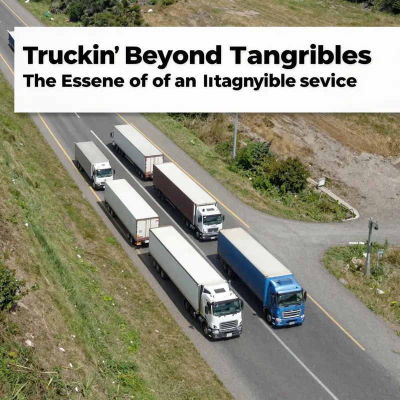 An aerial view of trucks on a busy highway, representing the essence of trucking services.