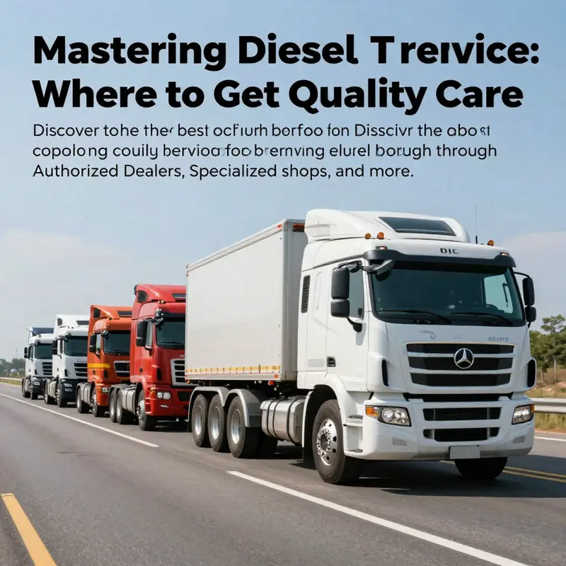 A group of diesel trucks driving on an open highway, representing the importance of servicing for dependable transportation.