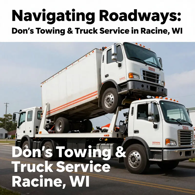 An overview of Don’s Towing & Truck Service’s modern fleet ready to assist drivers in Racine, WI.