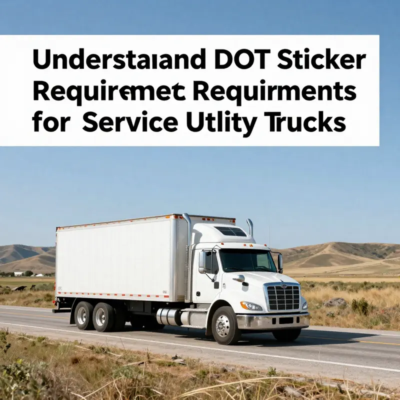 Service utility truck showing a visible USDOT number indicating compliance with federal regulations.