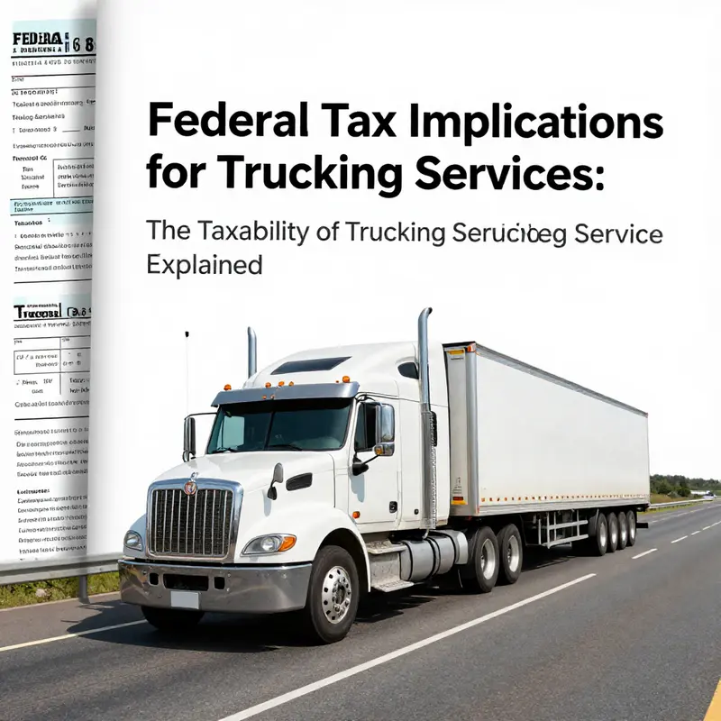 An overview of federal tax obligations for trucking services, highlighting the Heavy Highway Vehicle Use Tax.