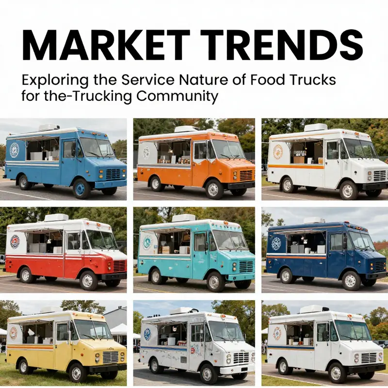 A busy food truck scene showcasing the lively service atmosphere.