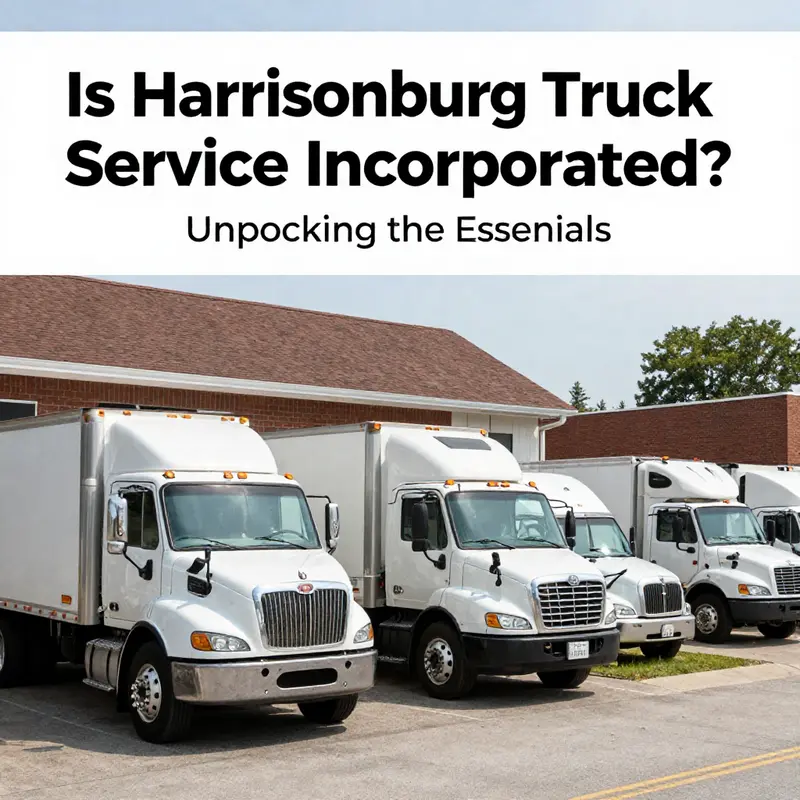 The bustling exterior of Harrisonburg Truck Service, vital for the local trucking community.