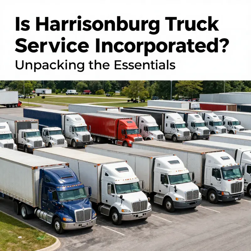 Trucks parked in a bustling yard, representing the active trucking operations in Harrisonburg.
