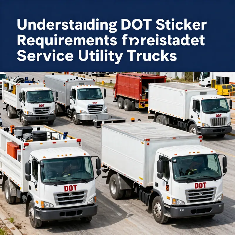 Service utility truck showing a visible USDOT number indicating compliance with federal regulations.