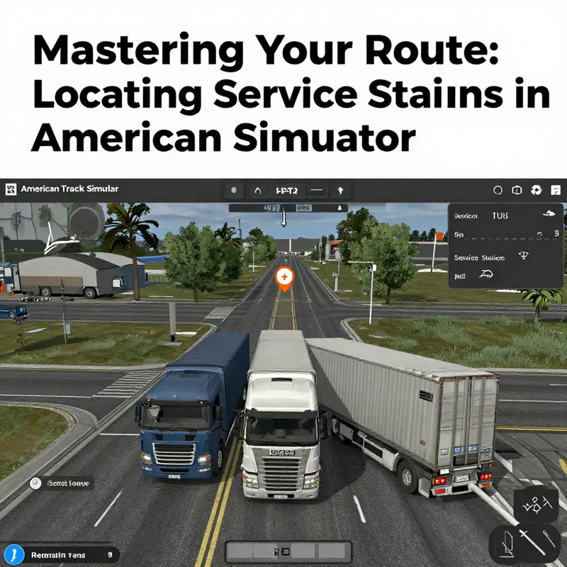 Major highways and routes are crucial for locating service stations in American Truck Simulator.