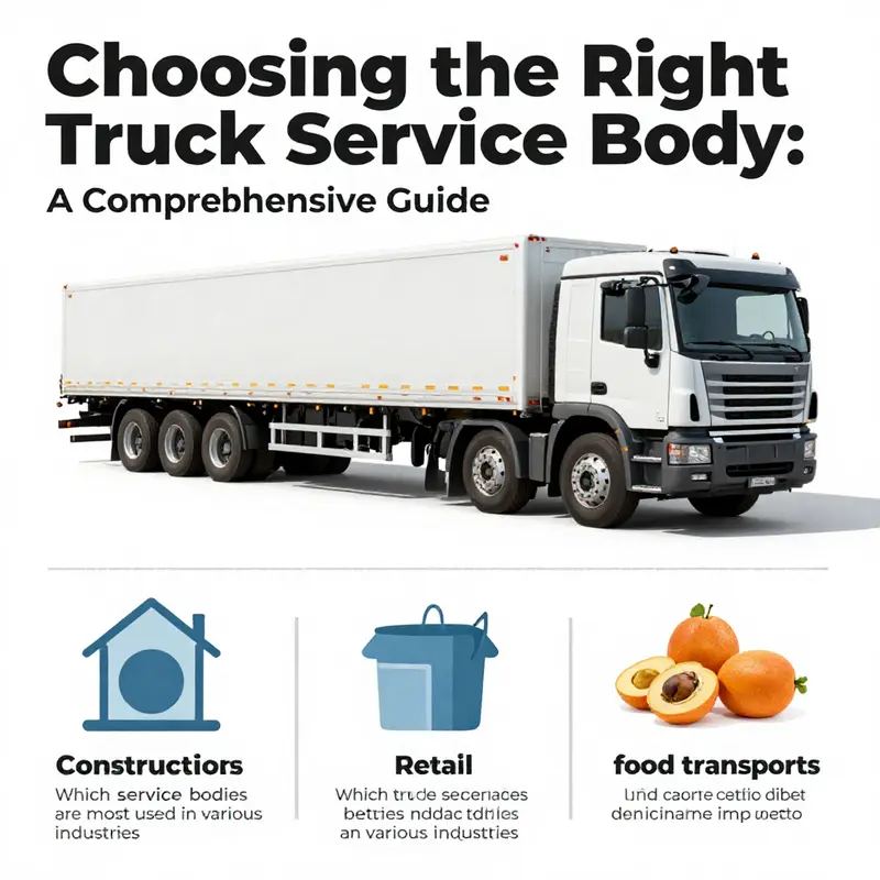 Different types of truck service bodies displayed for comparison.