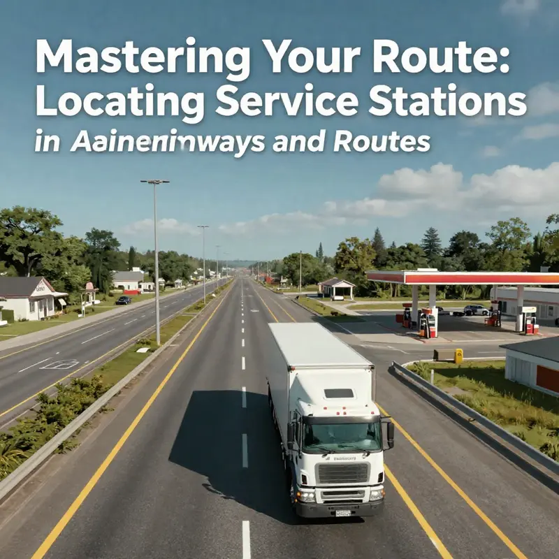 Major highways and routes are crucial for locating service stations in American Truck Simulator.