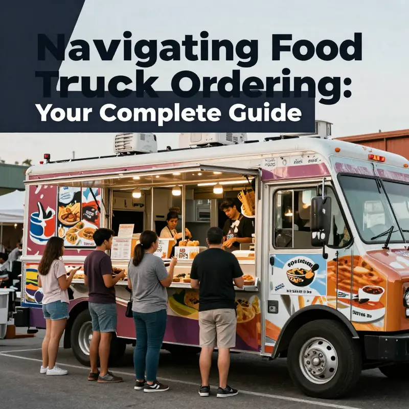 A detailed view of the process involved in ordering a food truck online.