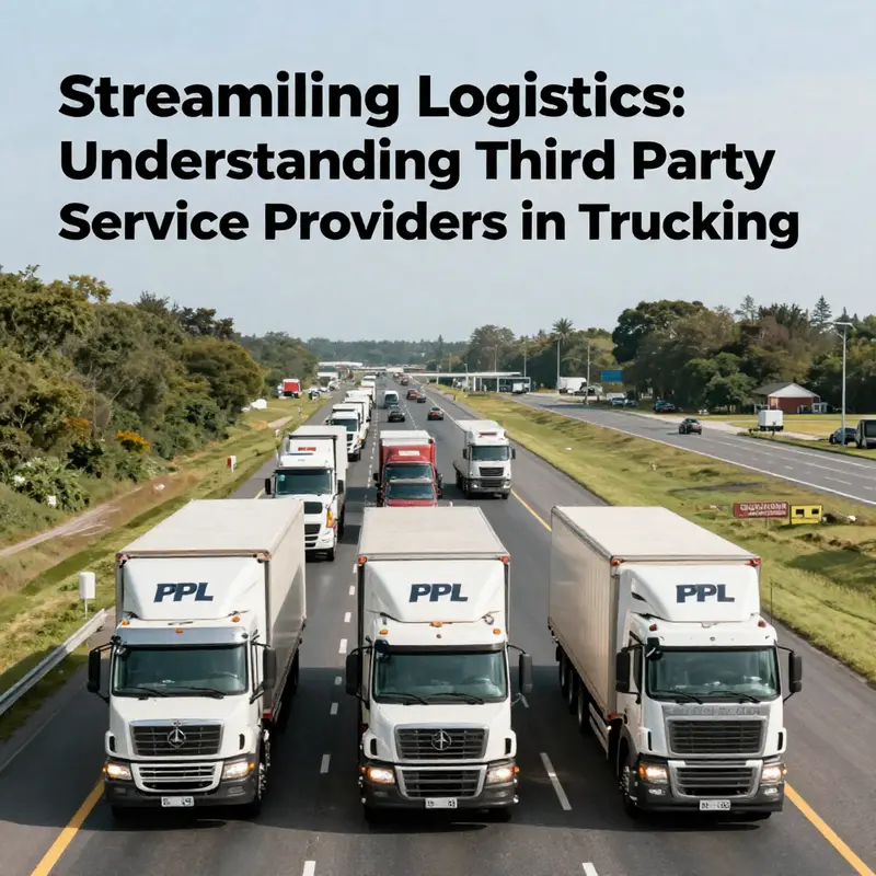 An overview of the logistics landscape where third-party service providers enhance trucking operations.