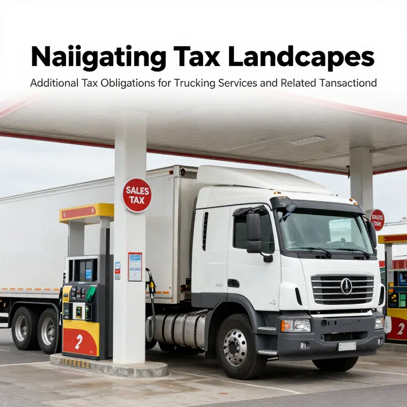An overview of federal tax obligations for trucking services, highlighting the Heavy Highway Vehicle Use Tax.