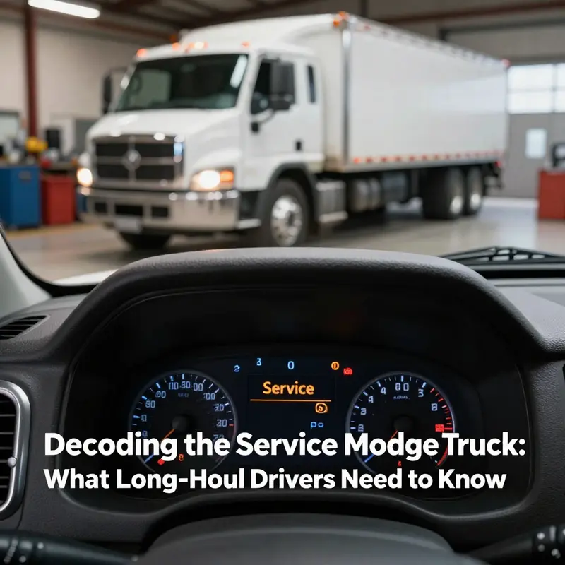 The dashboard of a Dodge truck highlighting maintenance notifications crucial for vehicle upkeep.