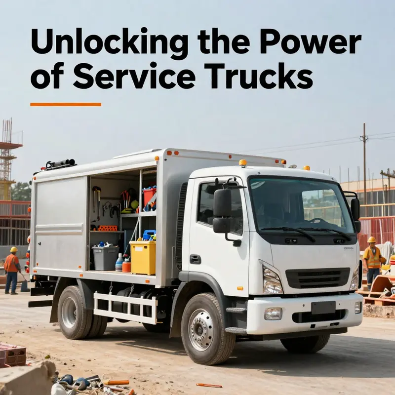 A service truck ready for action, equipped with essential tools for on-site repairs.
