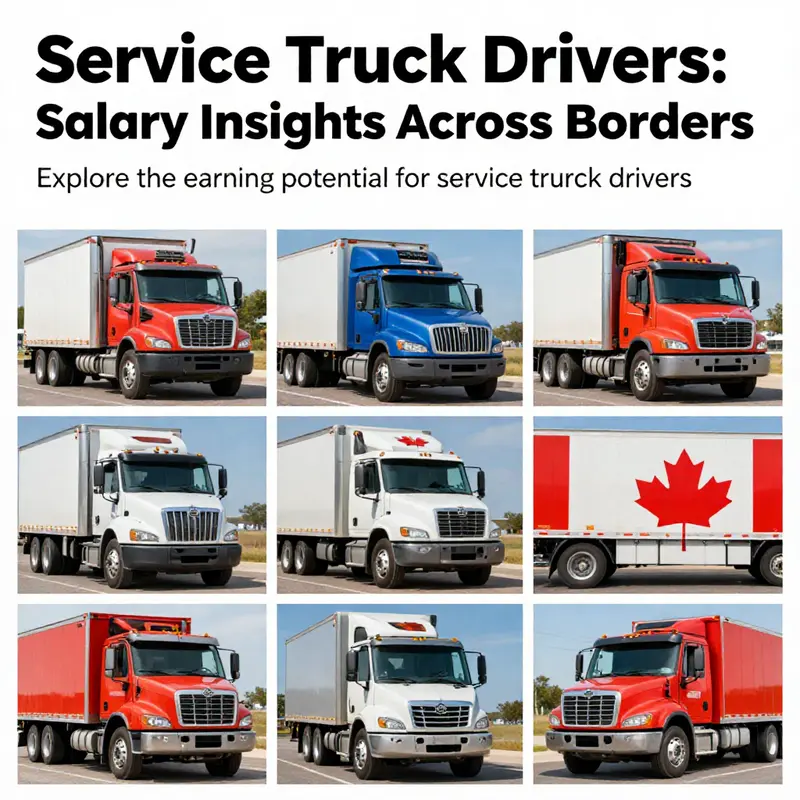 A collection of service trucks from different countries illustrating their varied landscapes.