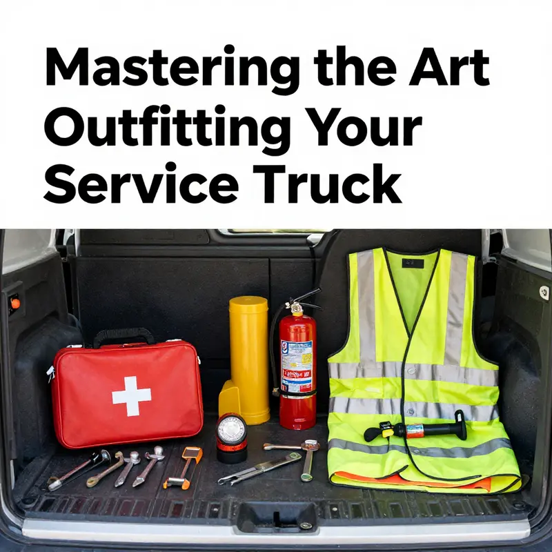 Essential safety gear and tools necessary for outfitting any service truck.