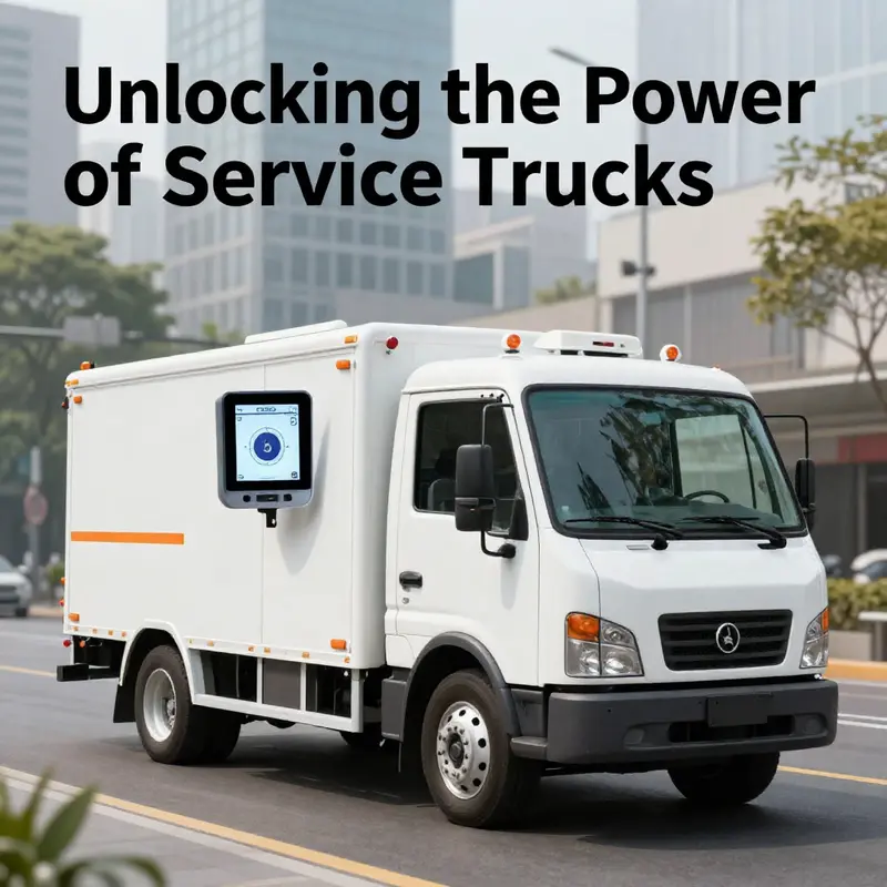 A service truck ready for action, equipped with essential tools for on-site repairs.