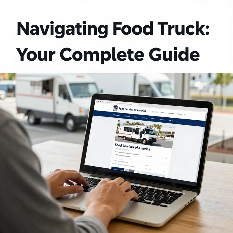 A detailed view of the process involved in ordering a food truck online.