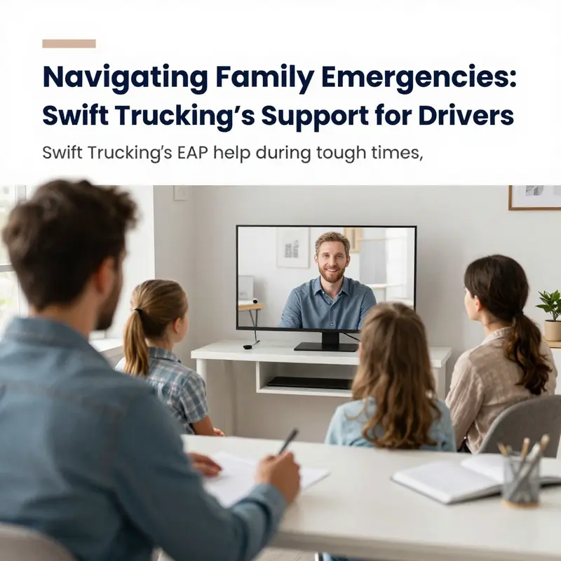 A truck driver in distress illustrating the relevance of emergency services.