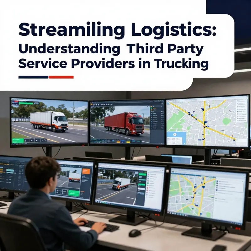 An overview of the logistics landscape where third-party service providers enhance trucking operations.