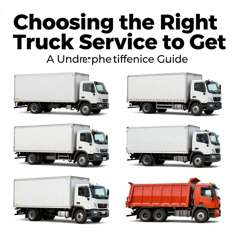 Different types of truck service bodies displayed for comparison.