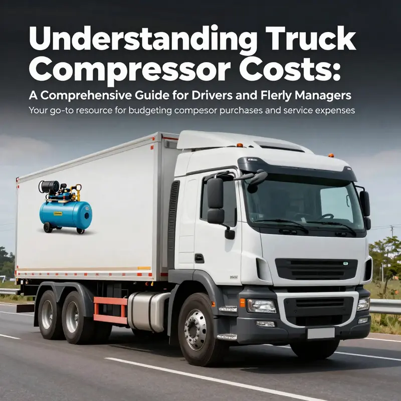 A long-haul truck on the road with images of different compressors in the background, representing the article's insights.