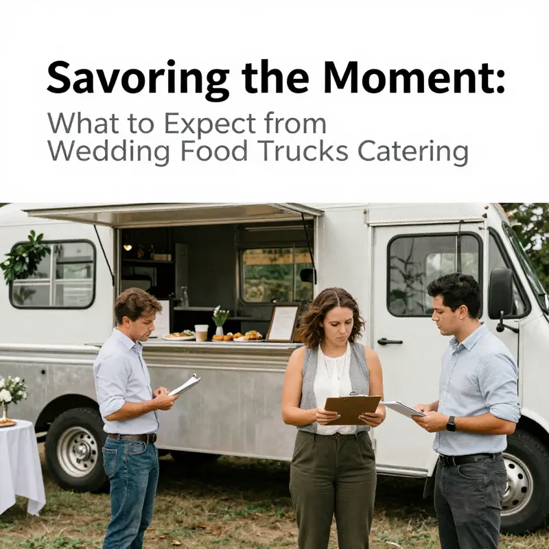 Delicious food options served from a food truck at a wedding, highlighting the culinary experience.
