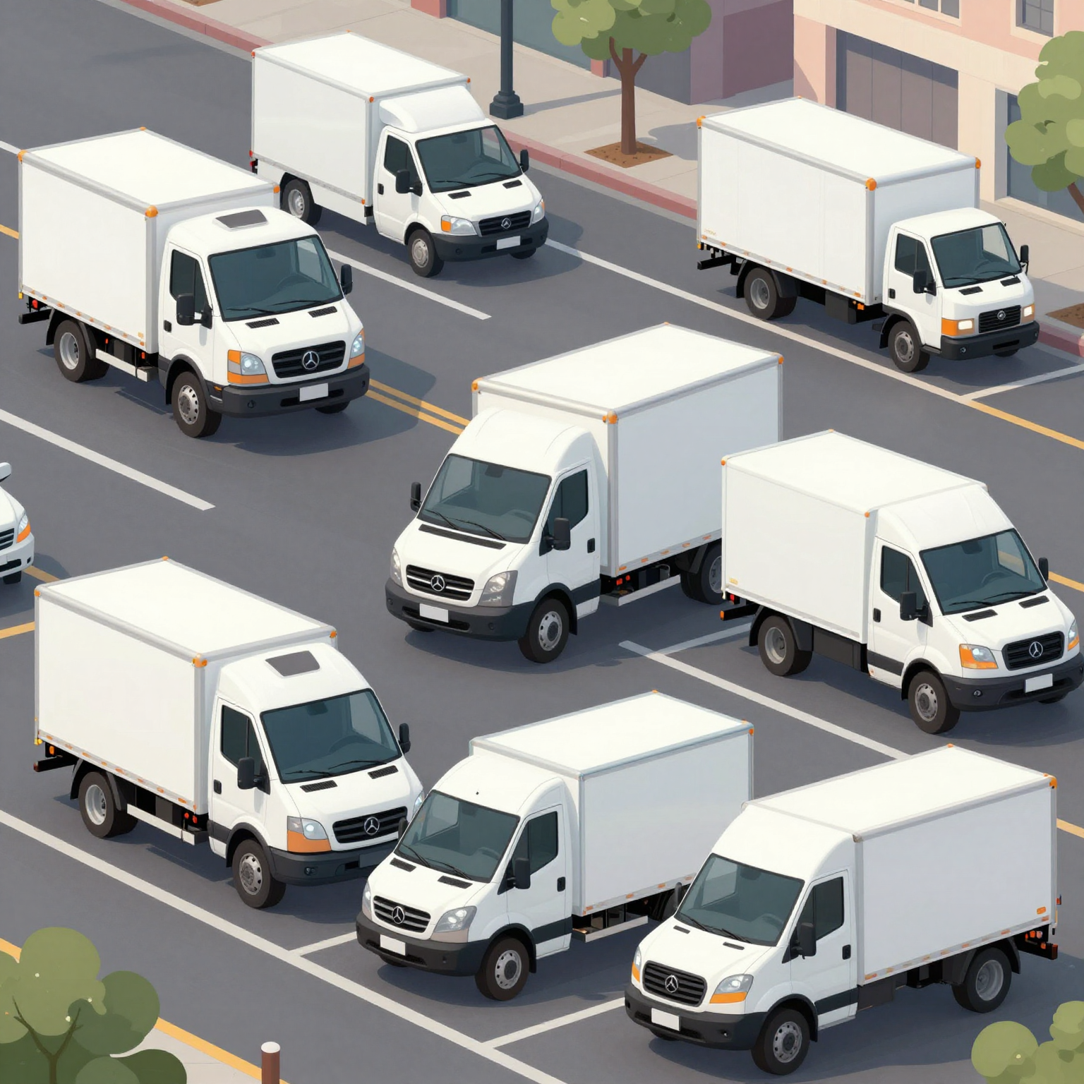 Different types of delivery trucks