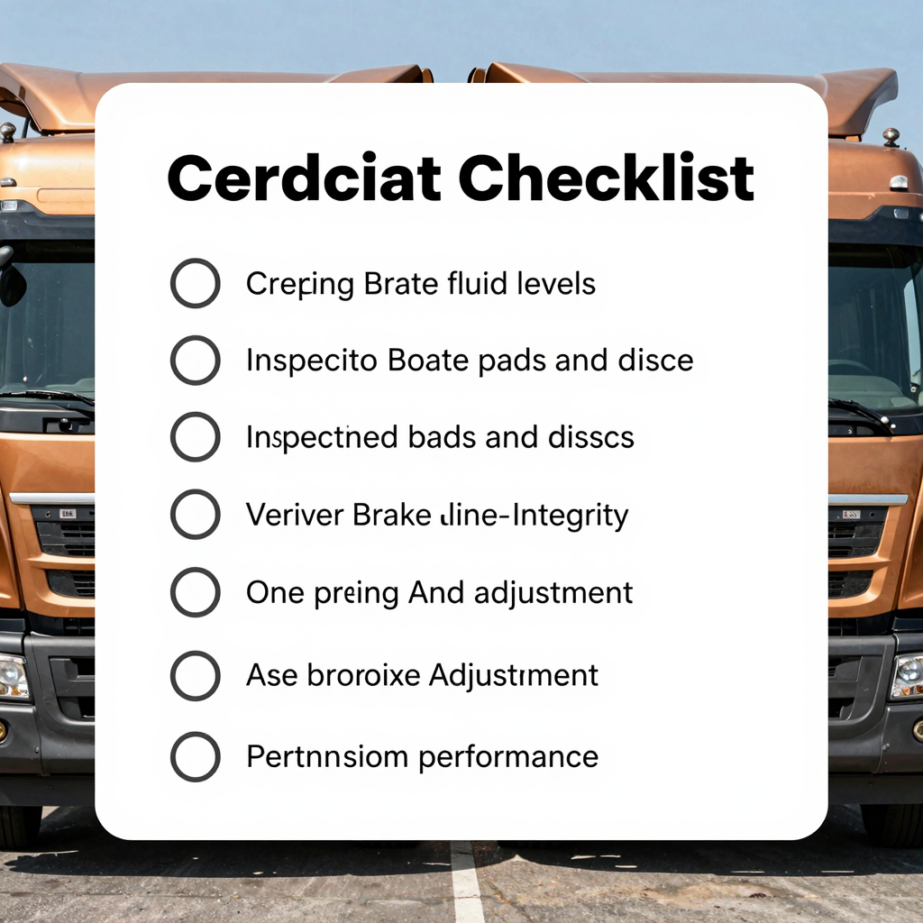 Truck Service Brake Maintenance Checklist