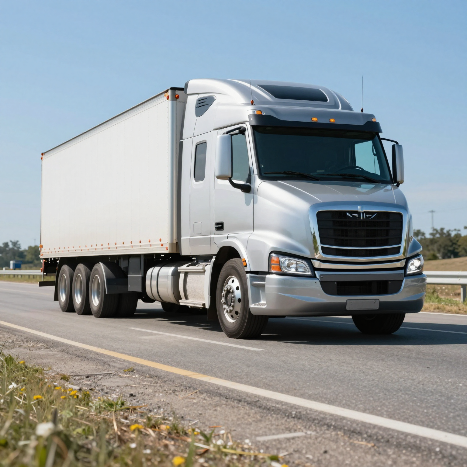 Modern Truck on the Road