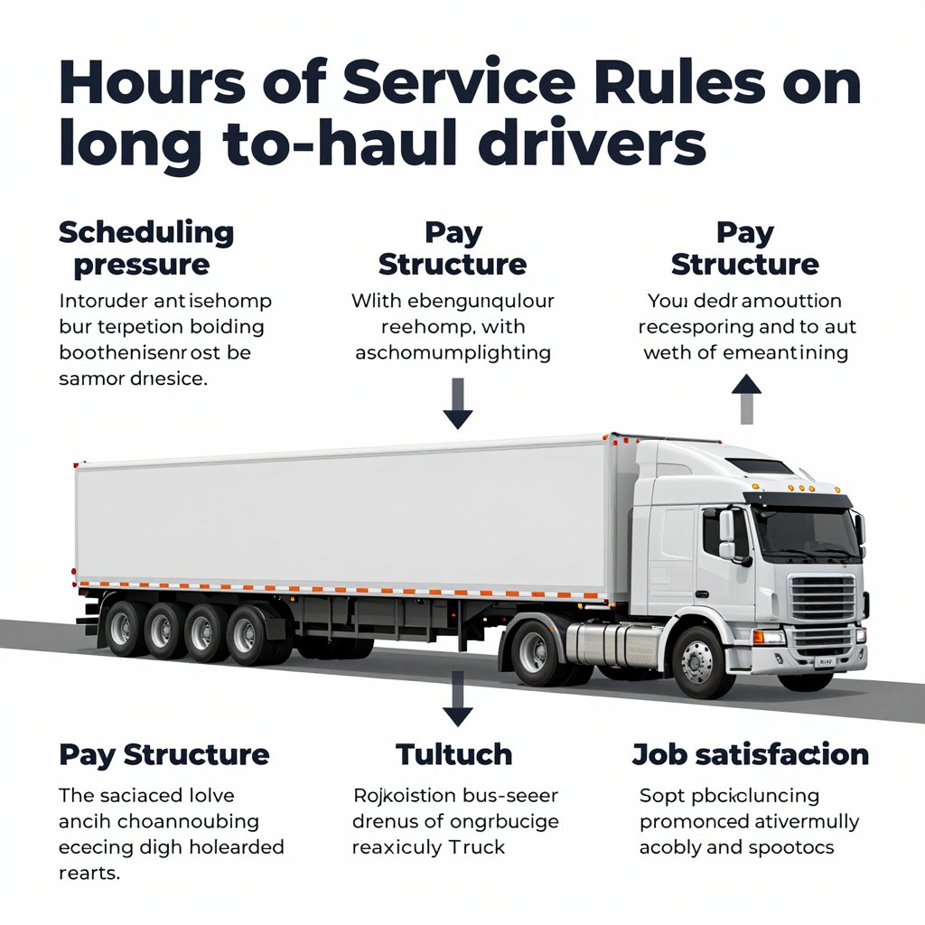 Infographic on the impact of HOS rules on long-haul truck drivers