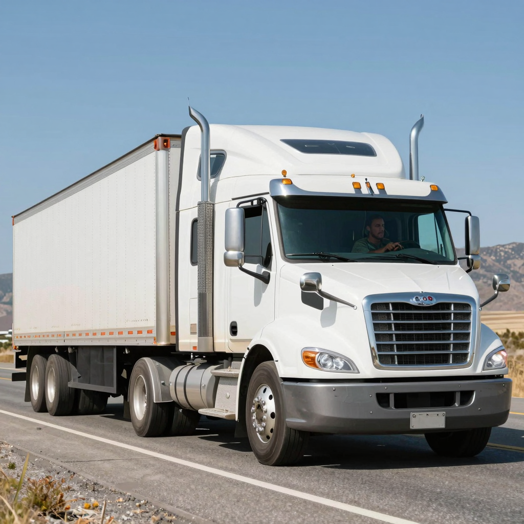 A truck driver in action