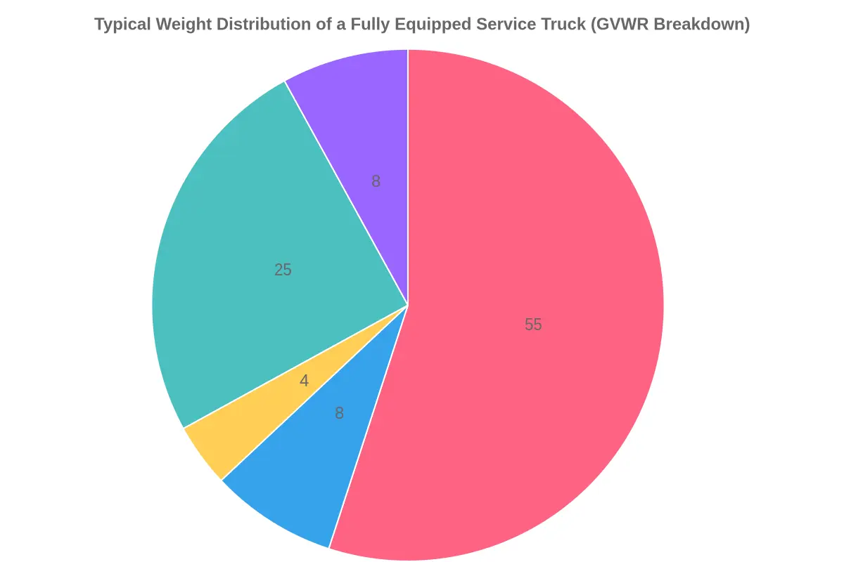 Typical Weight Distribution of a Fully Equipped Service Truck (GVWR Breakdown)
