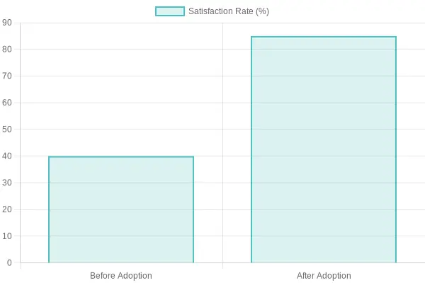 Satisfaction Rate Before and After Adoption