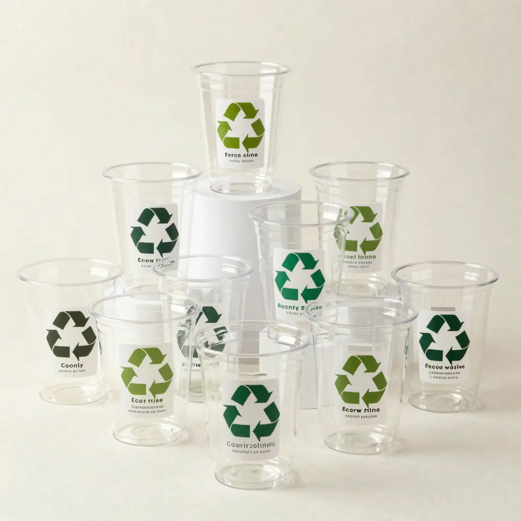Eco-friendly clear plastic cups