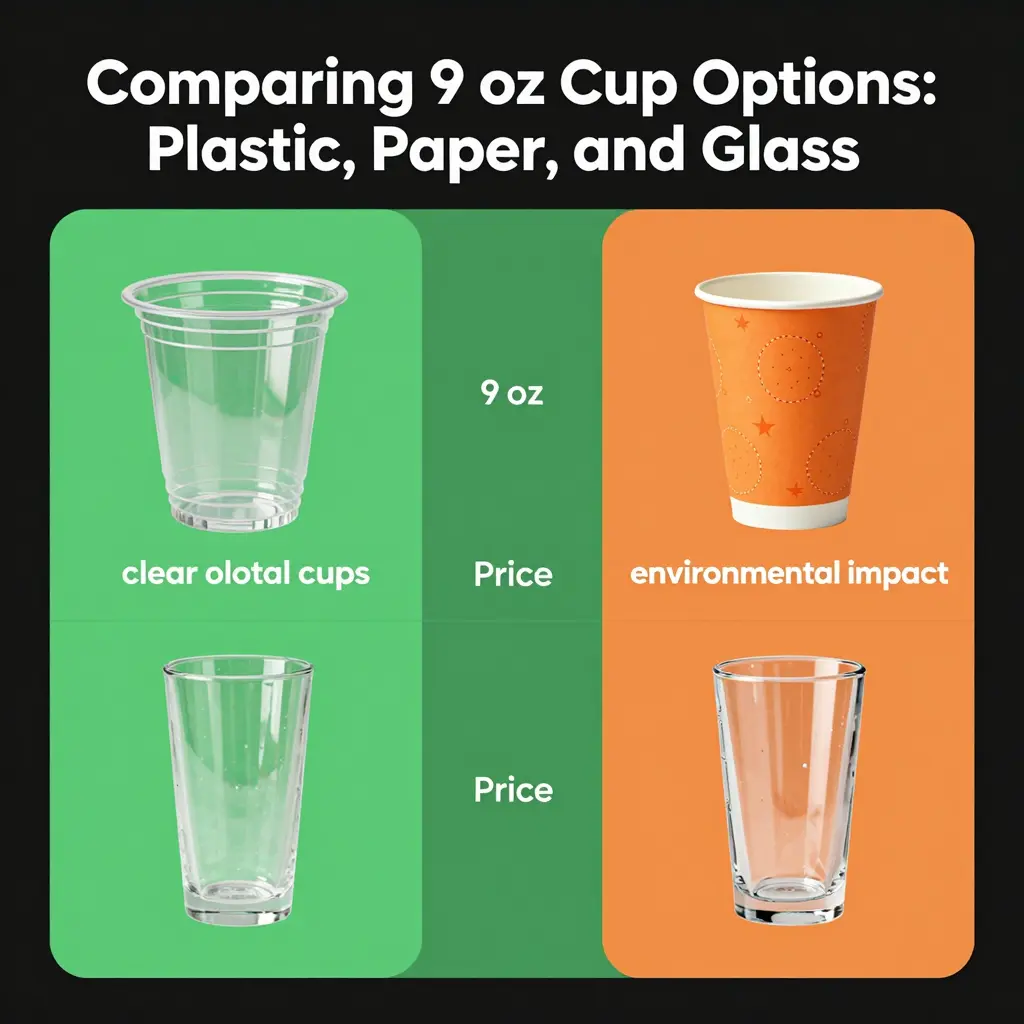 Comparing 9 oz Cup Options: Plastic, Paper, and Glass