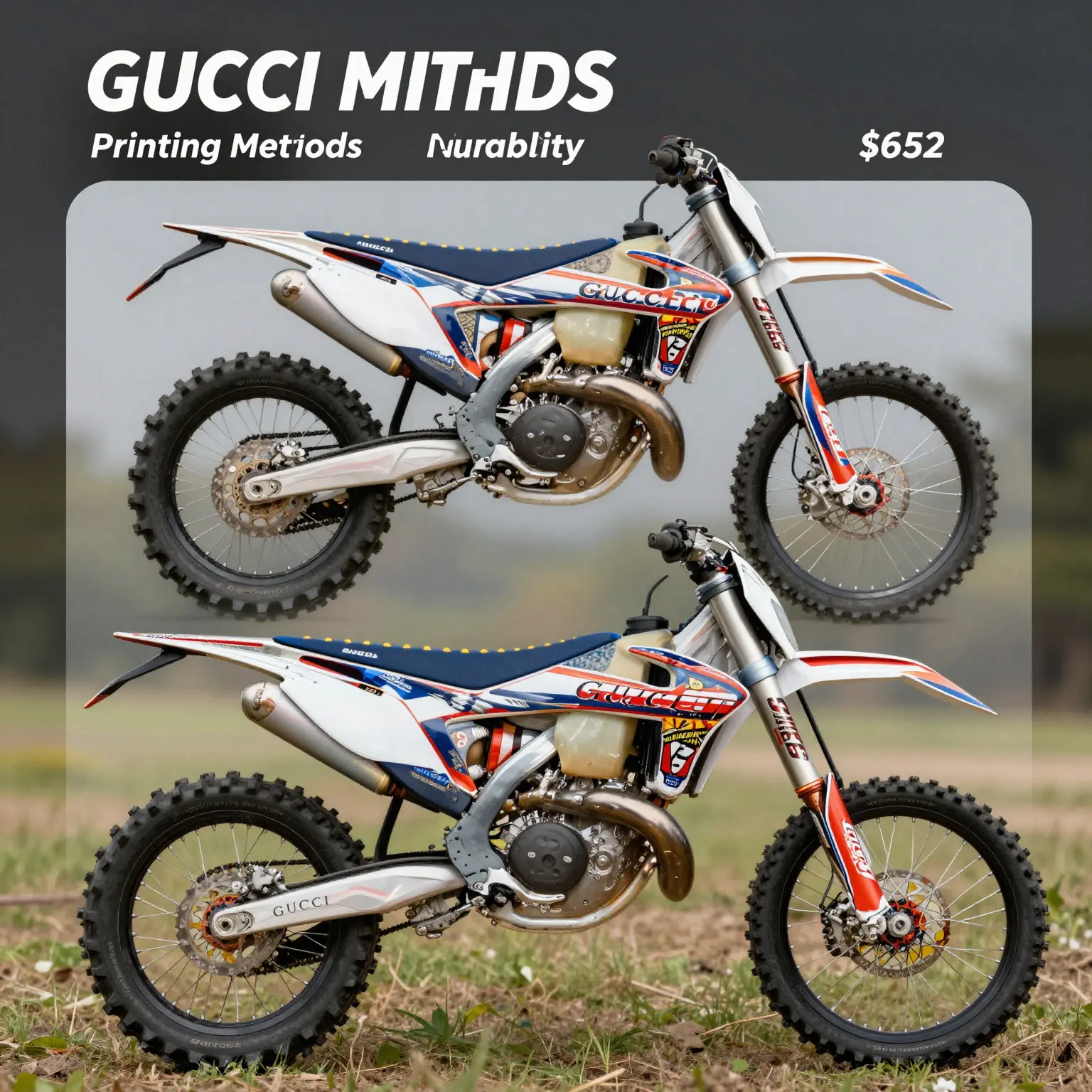 Comparison of Printing Methods for Custom Dirt Bike Graphics