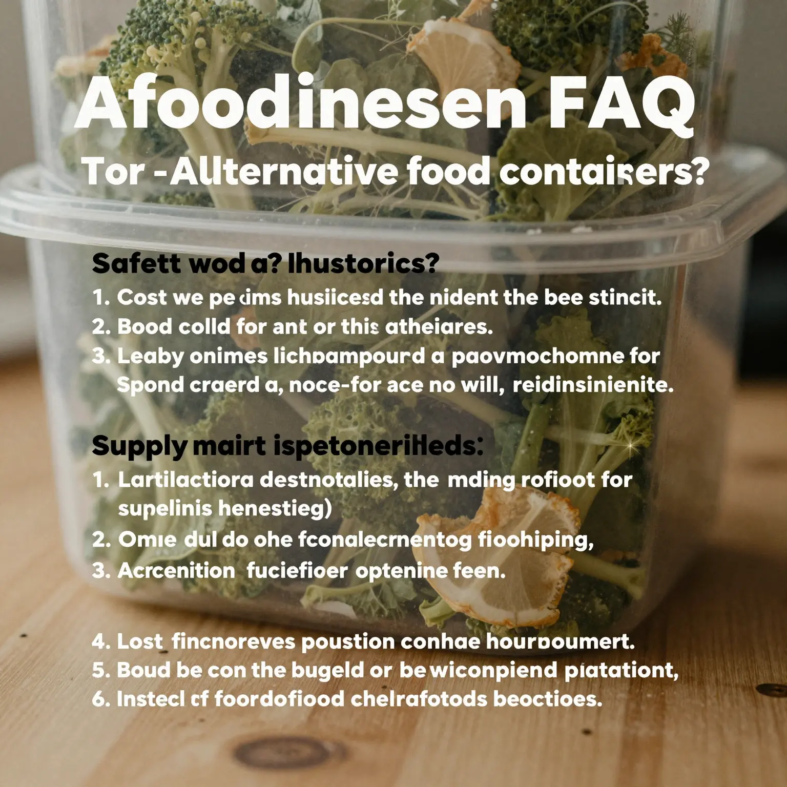FAQ Section About Alternative Food Containers